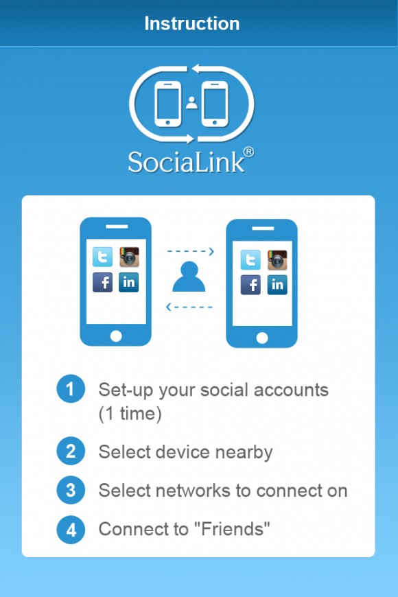 Con SocialLink per iPhone e iPad ti colleghi rapidamente in modo Social con le persone che incontri 2