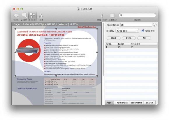 Proview PDF Editor, modificare e gestire PDF con Mac OS X 3
