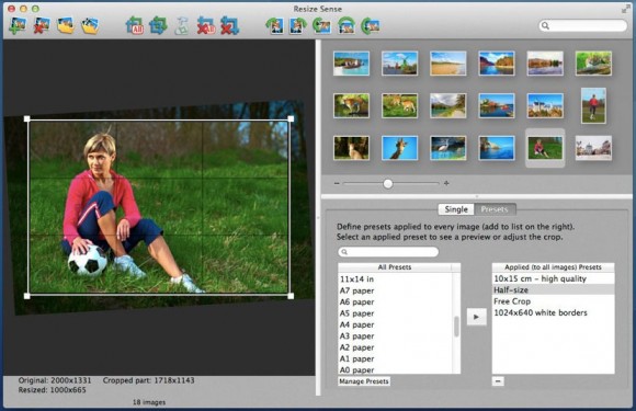 Con Resize Sense per Mac ridimensionamento e trasformazione in batch diventano flessibili 2