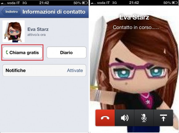 Chiamate gratis con Facebook su iOS e Android 2