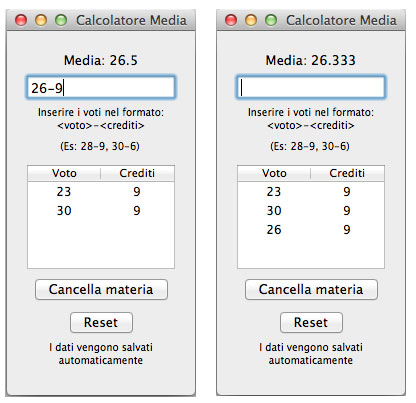 Calcolatore Media, la tua media universitaria sul Mac 1