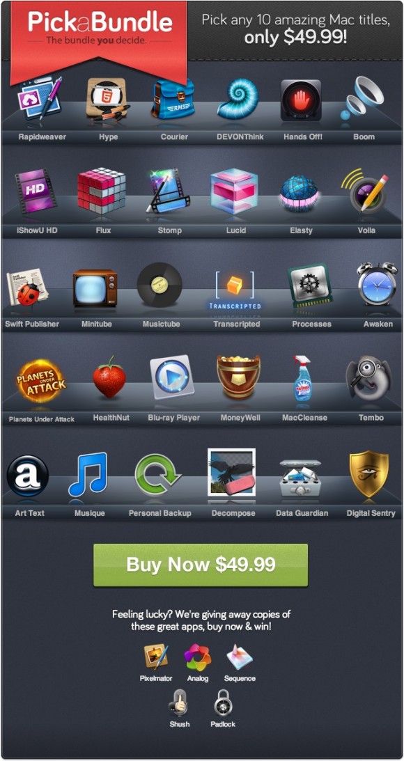 Pick a Bundle, scegli 10 app per Mac fra le 30 proposte a soli $49,99 1