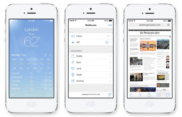 App Meteo, Mail e Safari in iOS 7