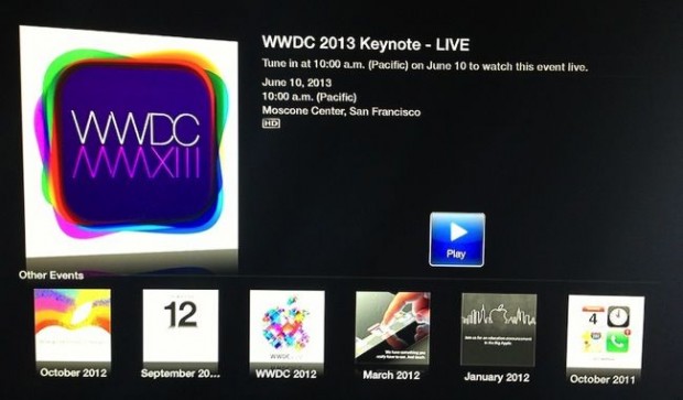 WWDC 2013 in streaming su Apple Tv