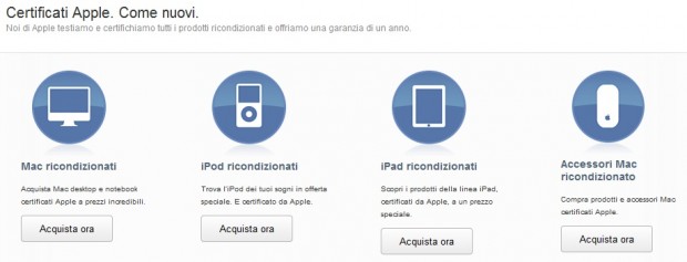 iDevice ricondizionati in vendita sull Apple Store