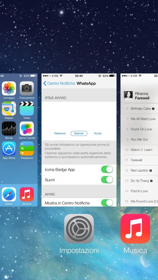 Multitasking in iOS 7