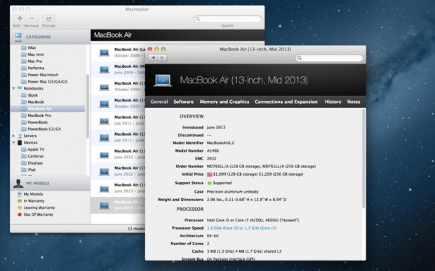 mactracker per Mac