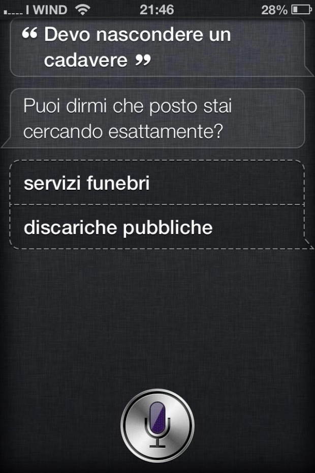 Nascondere un cadavere con Siri