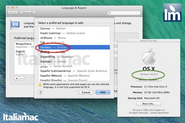 yosemite mavericks napoletano siciliano