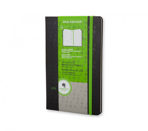 Agenda Evernote 12 mesi - Weekly Notebook - Large - Copertina rigida nera