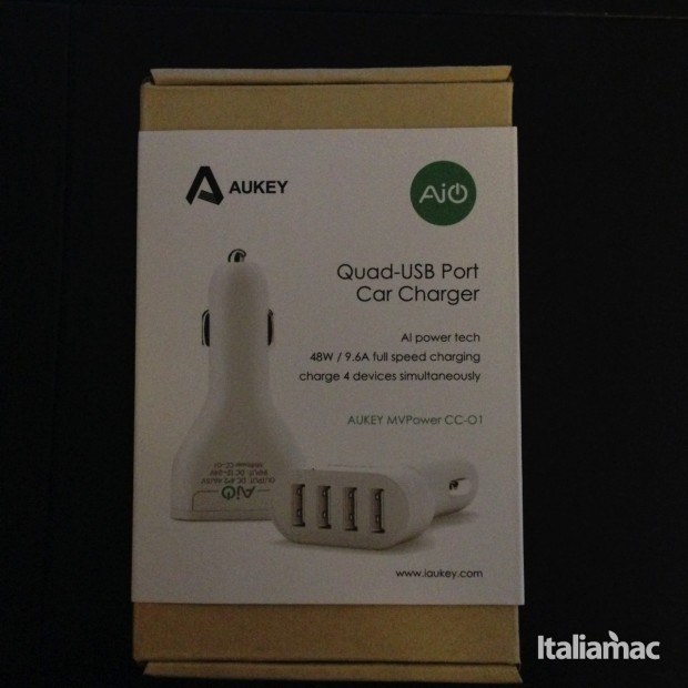 Aukey-car charger USB quad Port -1