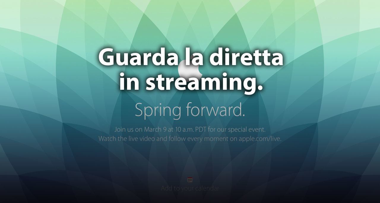 Diretta streaming evento Apple