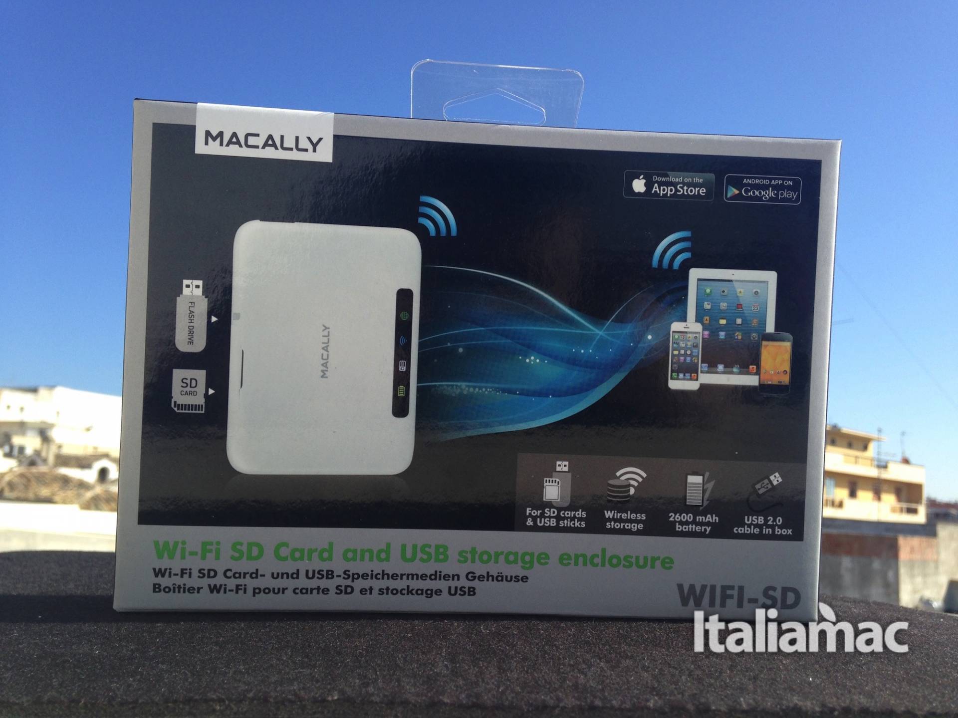 Macally Wi-fi sd card confezione