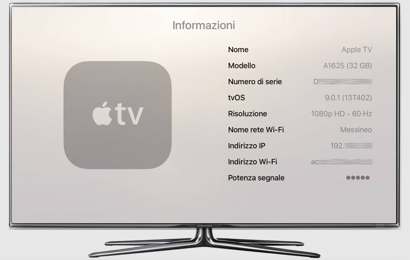 Apple TV Potenza Segnale