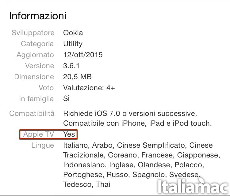 Etichetta Apple TV