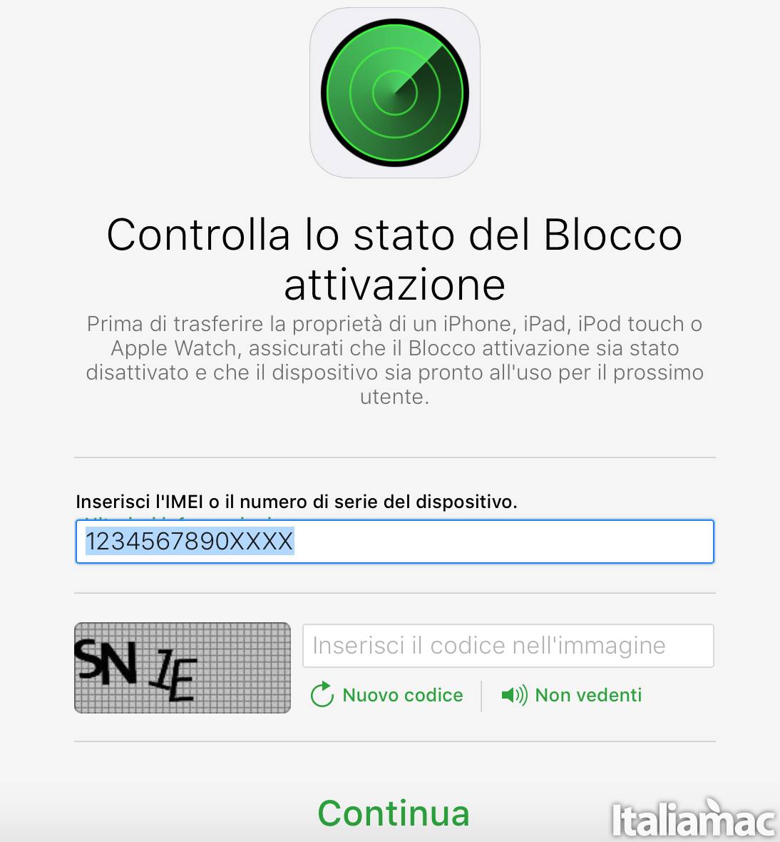 Blocco iCloud