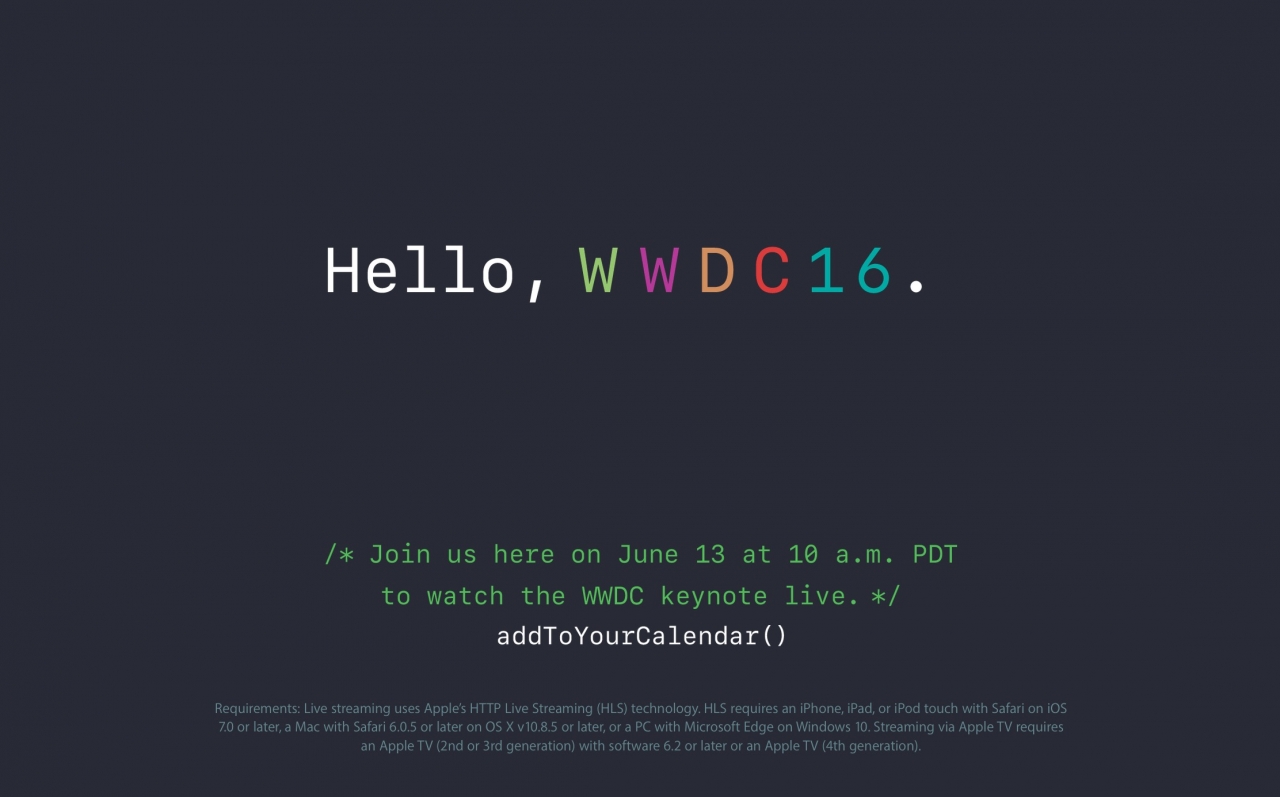 Apple WWDC 2016