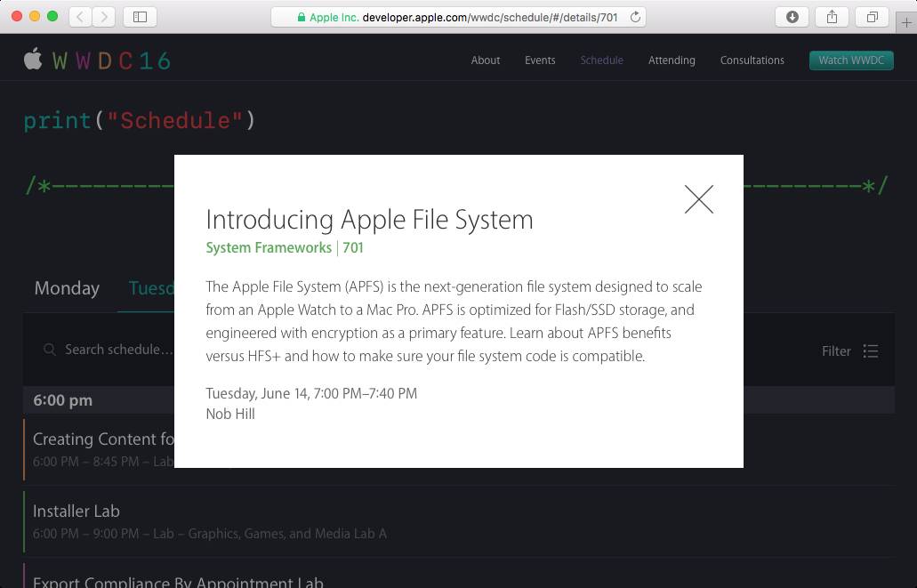 Apple File System APFS