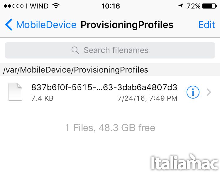 mobile provisioning