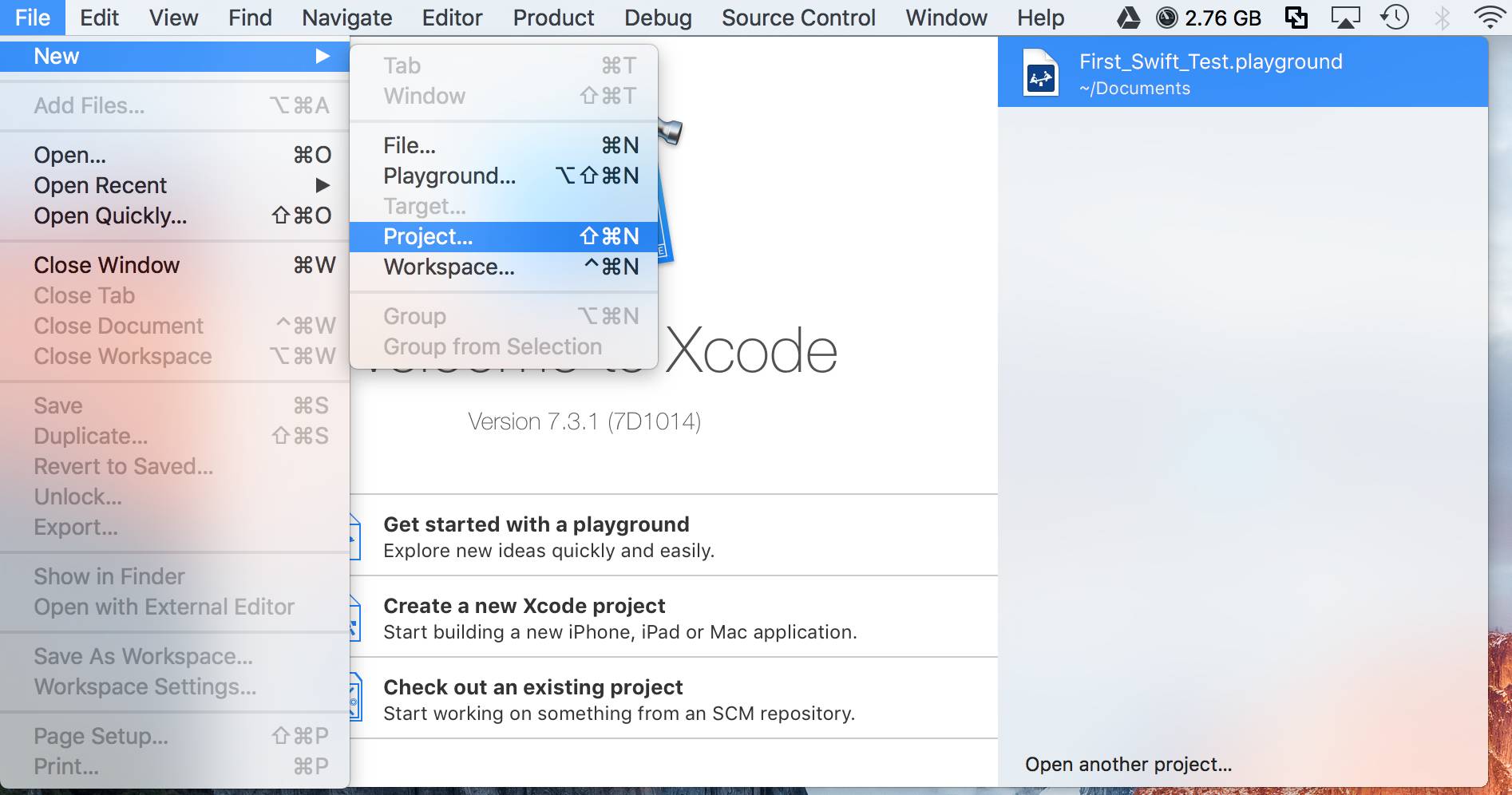 Project Xcode