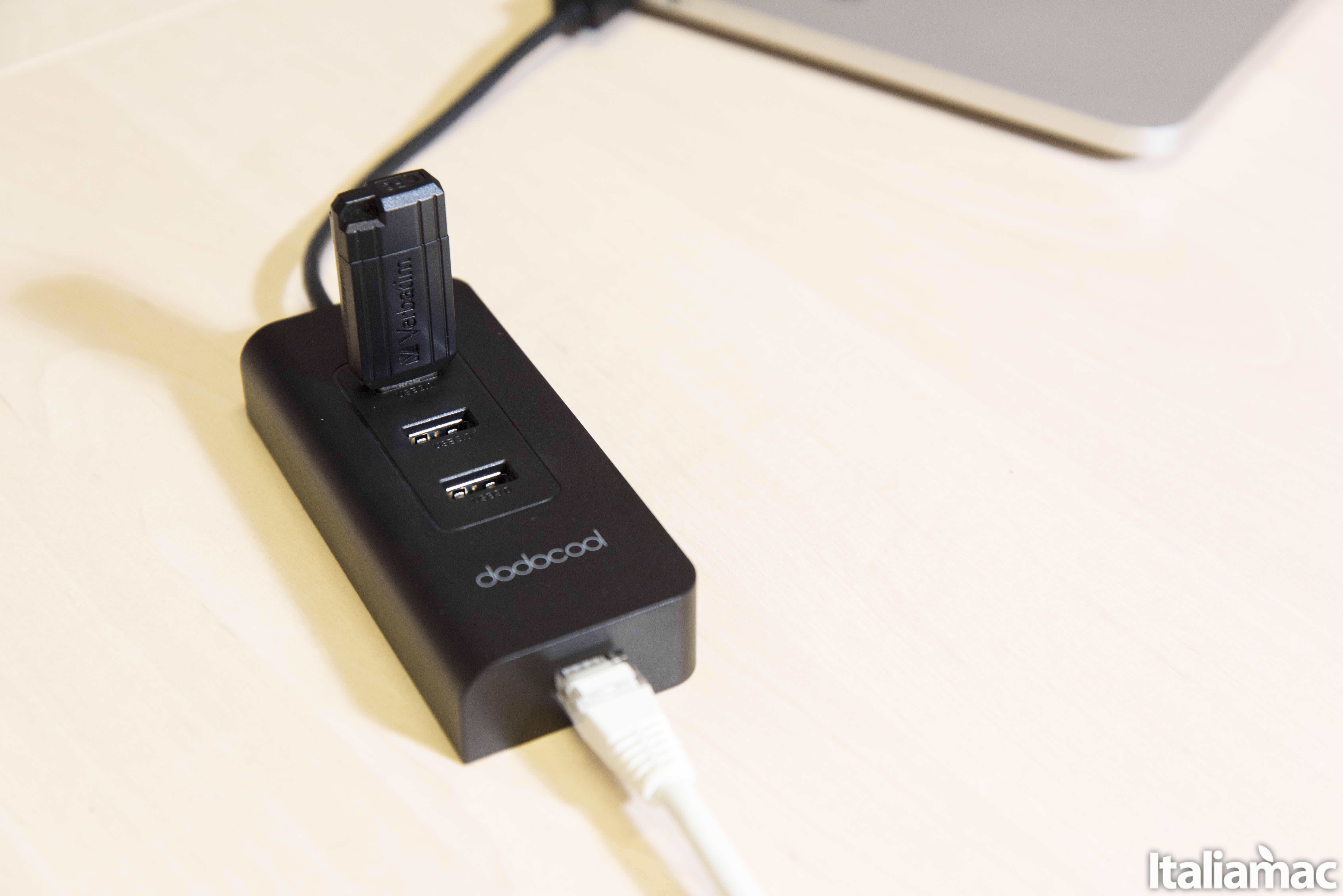 Dodocool Hub USB 3.0 con 3 porte USB e porta Ethernet da 5Gbps 4