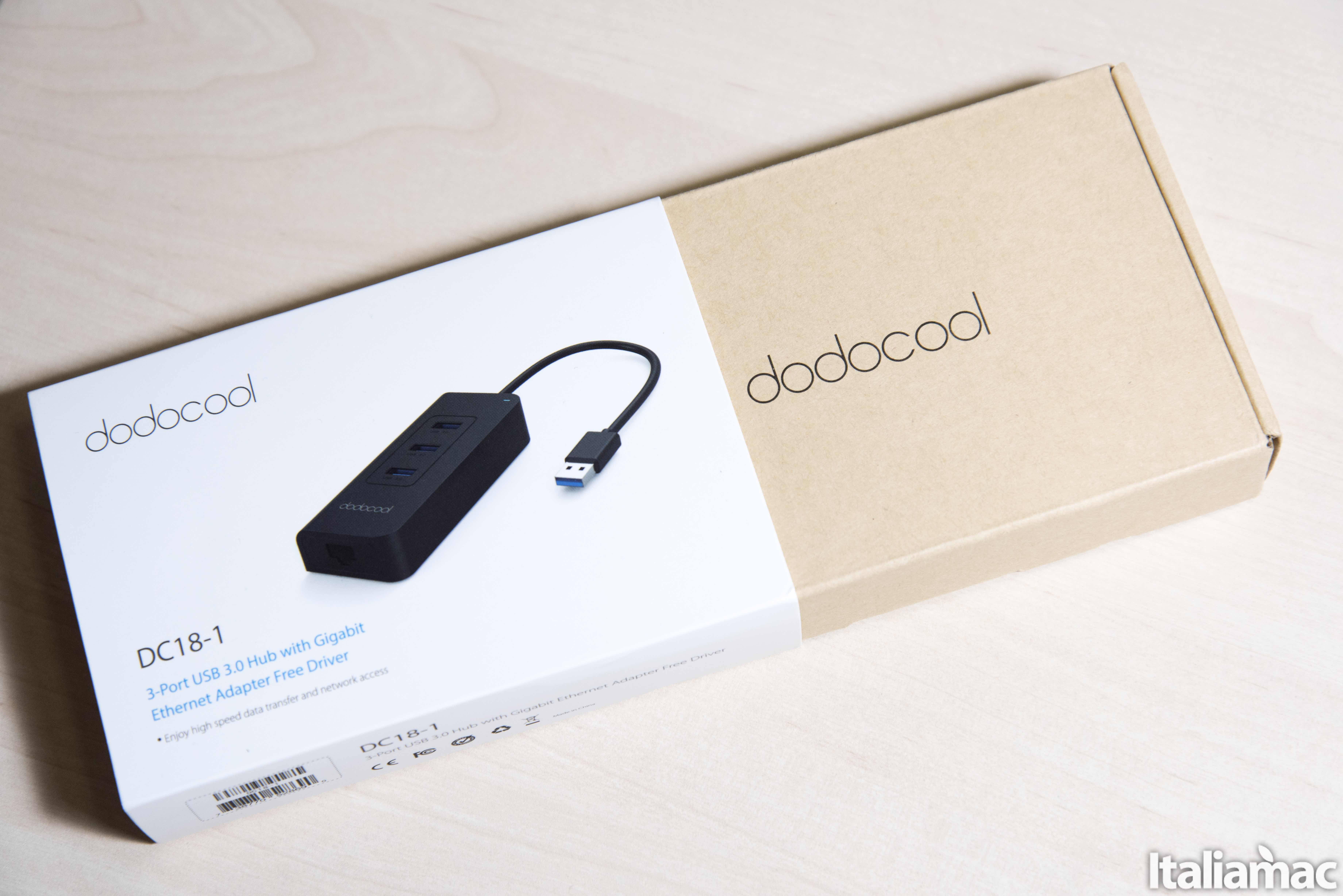 Dodocool Hub USB 3.0 con 3 porte USB e porta Ethernet da 5Gbps 2
