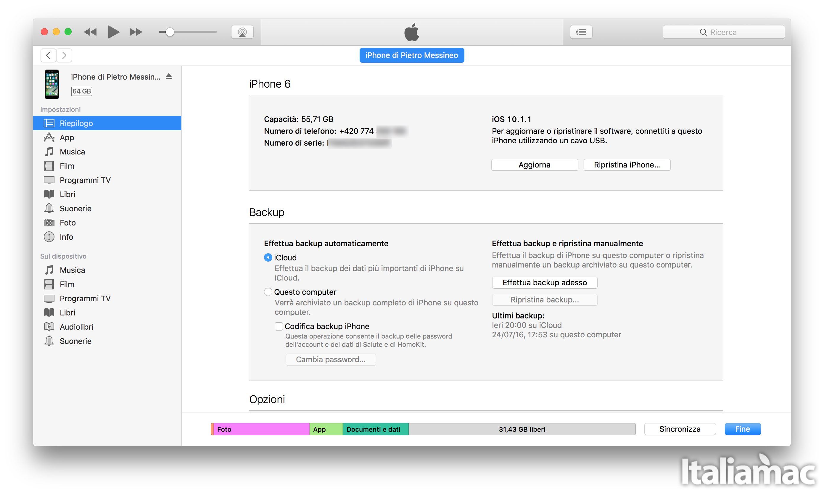 Downgrade iOS 11.1.1 a iOS 10.3.3 ancora possibile su iPhone 6s 1