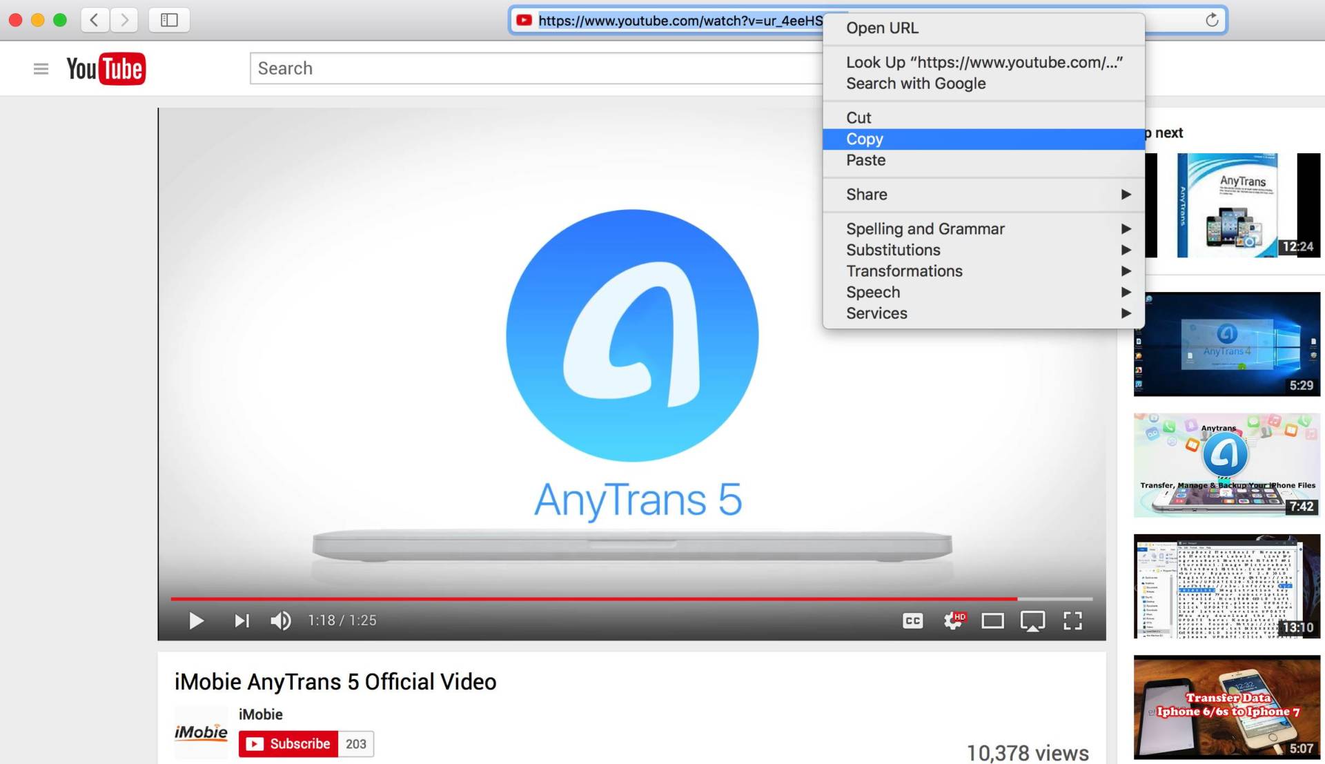 AnyTrans: Scaricare video da YouTube ed altri siti su iPhone 3