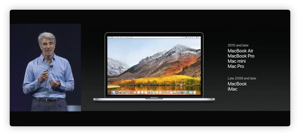 Date il benvenuto a macOS High Sierra 7