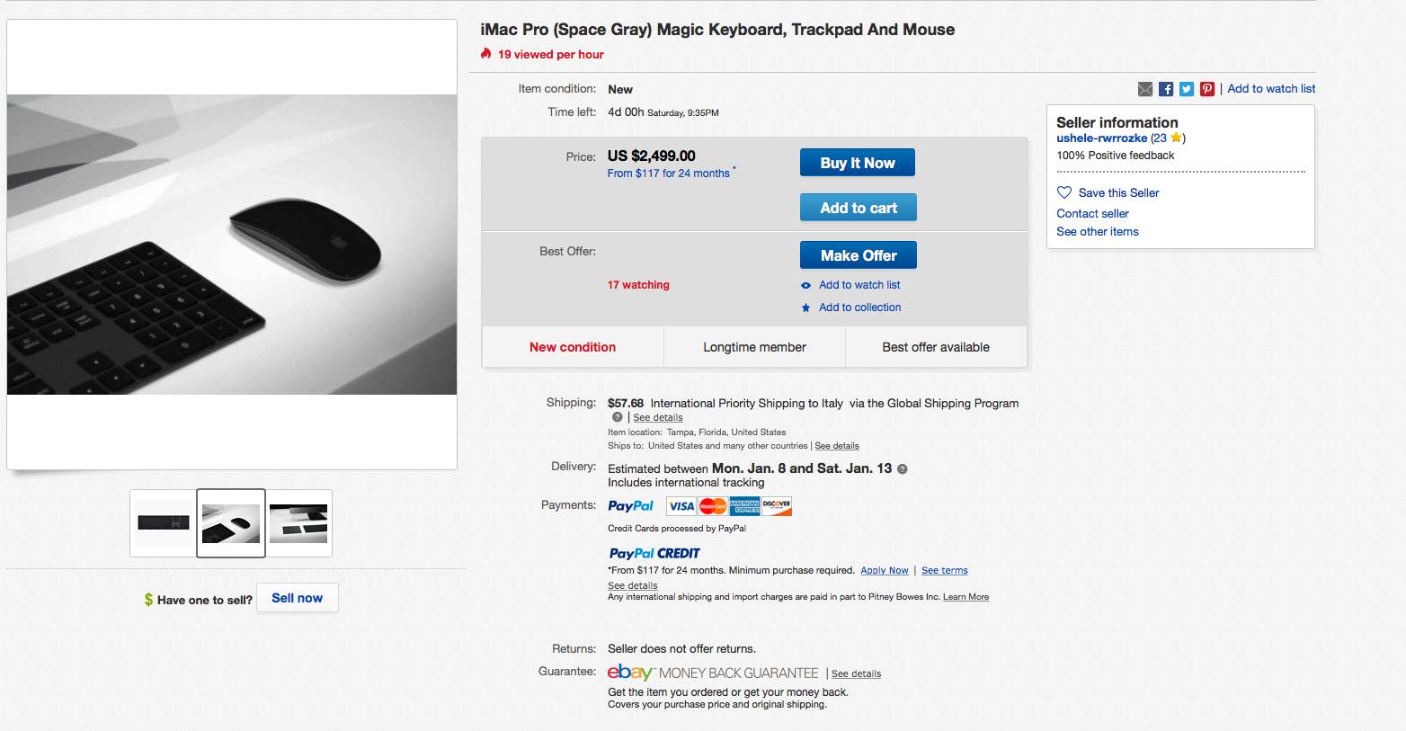 All'asta su eBay gli accessori dell'iMac Pro grigio siderale 1
