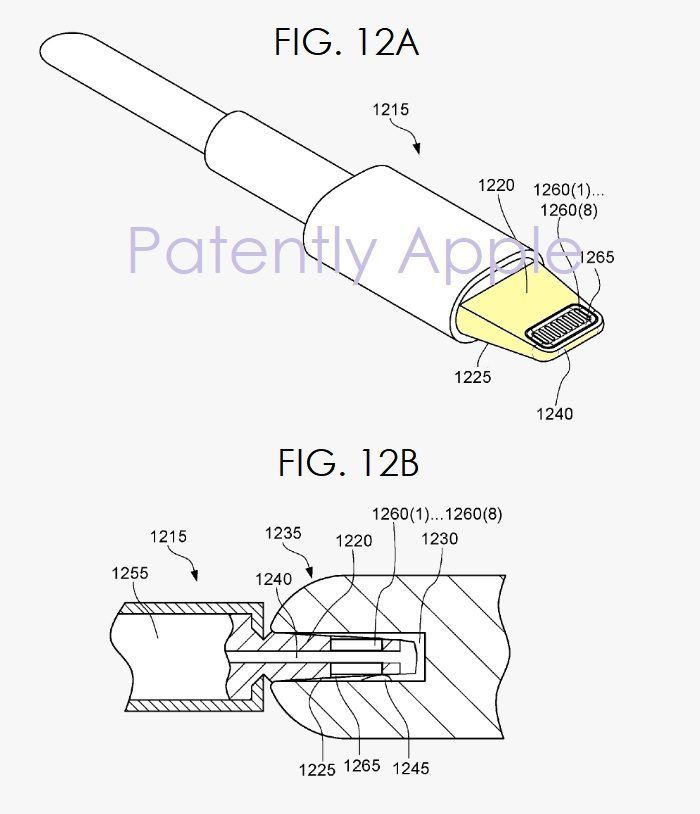 Nuovo brevetto mostra cavi Lightning resistenti all'acqua 1