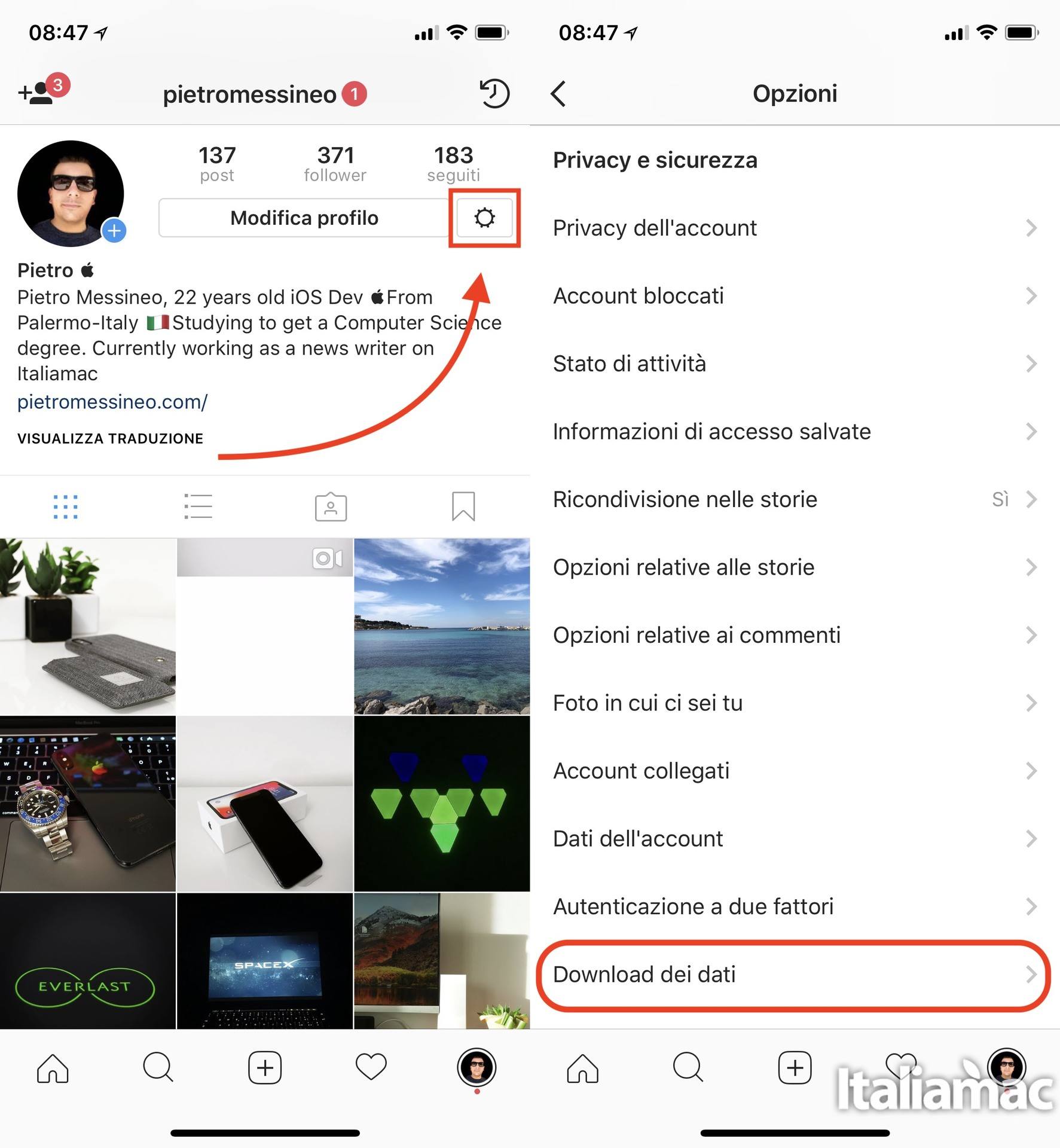 Instagram rilascia un tool per scaricare tutti i dati del vostro profilo 1