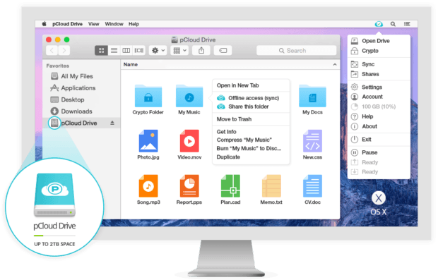 pCloud per Mac, servizio per salvare dati e file in Cloud Storage 1
