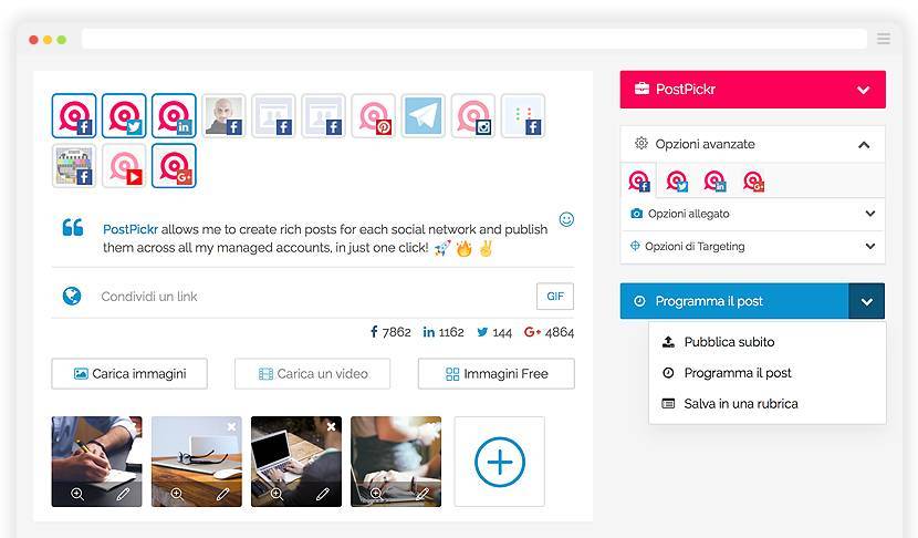 PostPickr: Per gestire tutti i social network in un unico posto 3