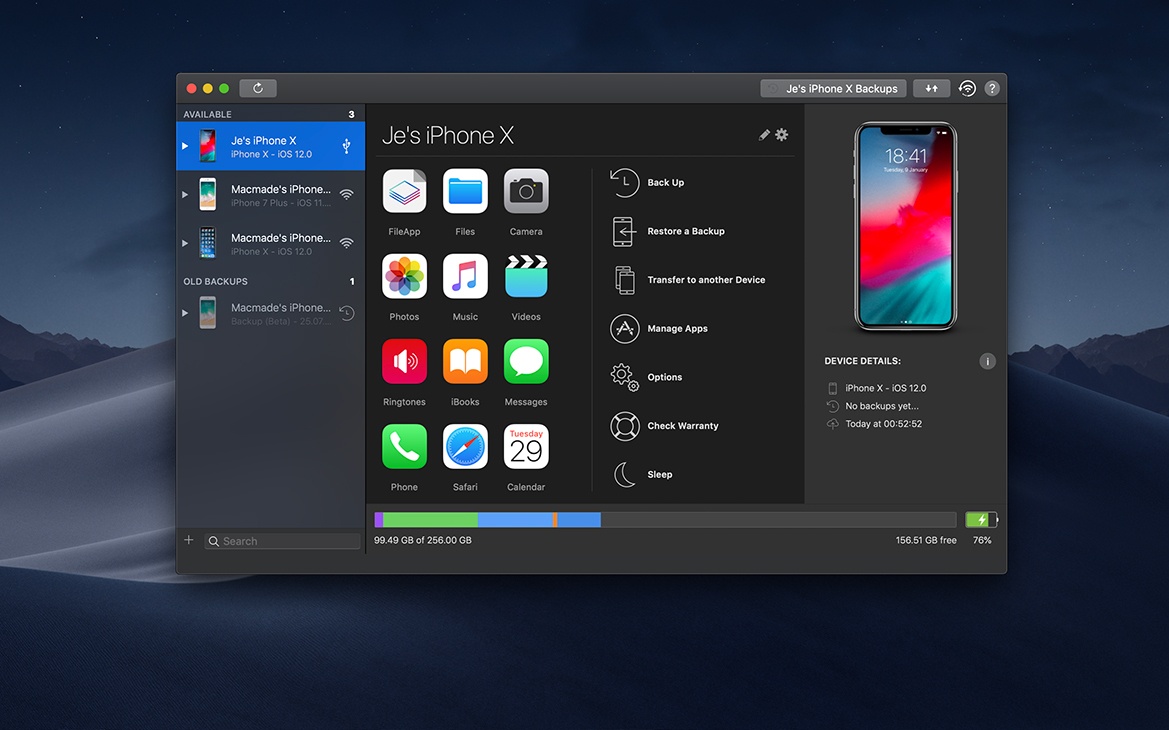 iMazing si aggiorna introducendo il supporto a macOS Mojave e iOS 12 4