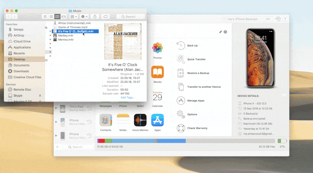 iMazing si aggiorna introducendo il supporto a macOS Mojave e iOS 12 2