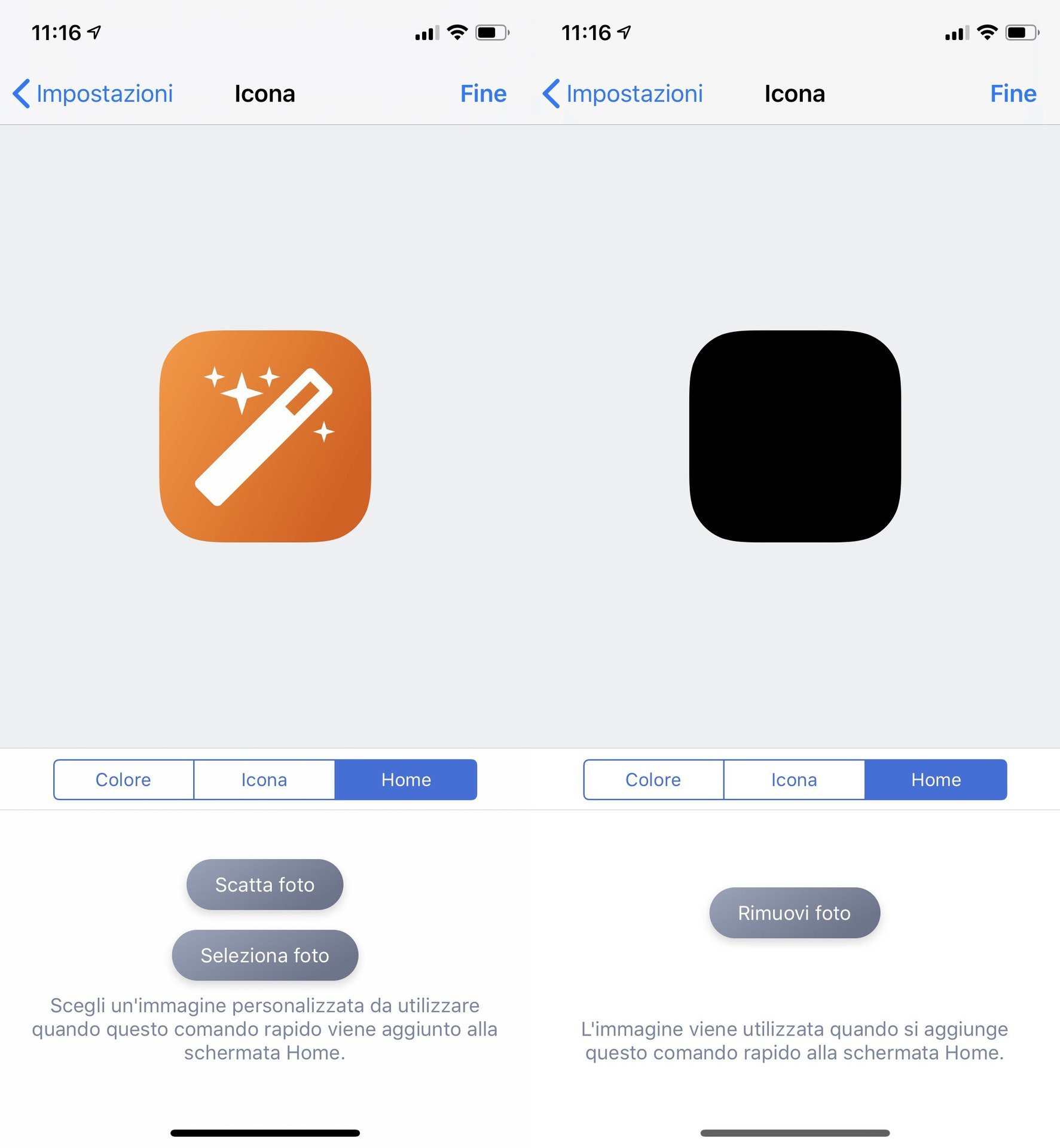 Creare icone trasparenti utilizzando l'app Shortcut 2