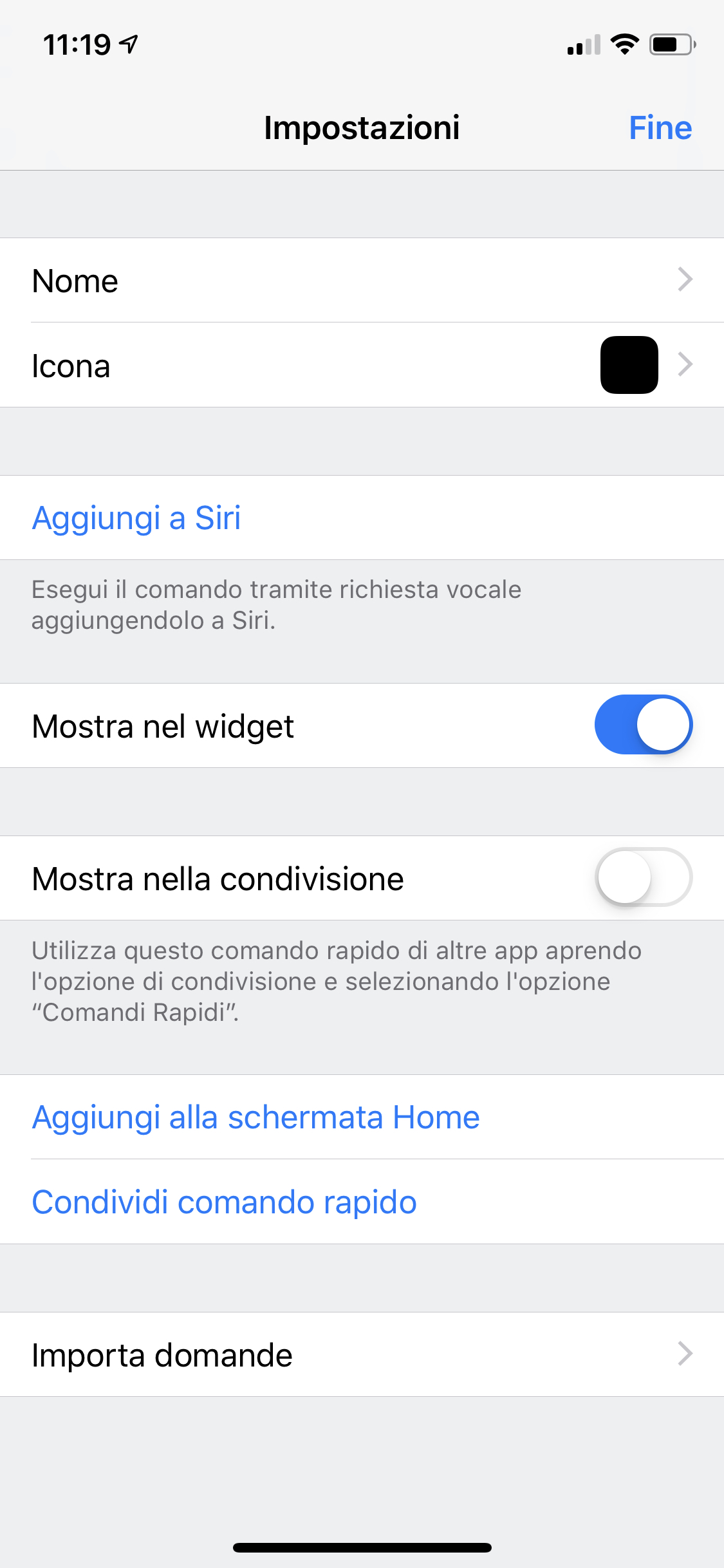 Creare icone trasparenti utilizzando l'app Shortcut 3