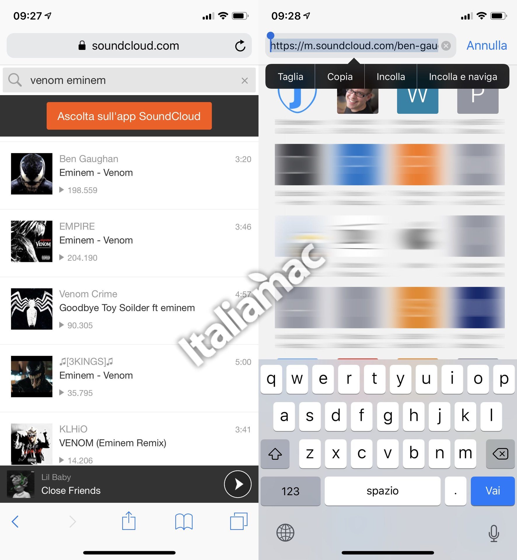 Scaricare musica da Soundcloud con una Shortcut 3