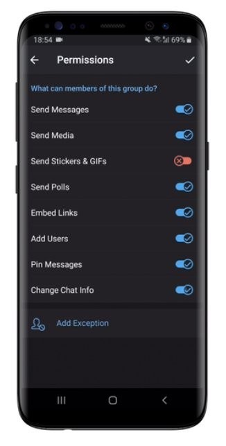 Telegram: update con permessi agli amministratori e tanto altro 1