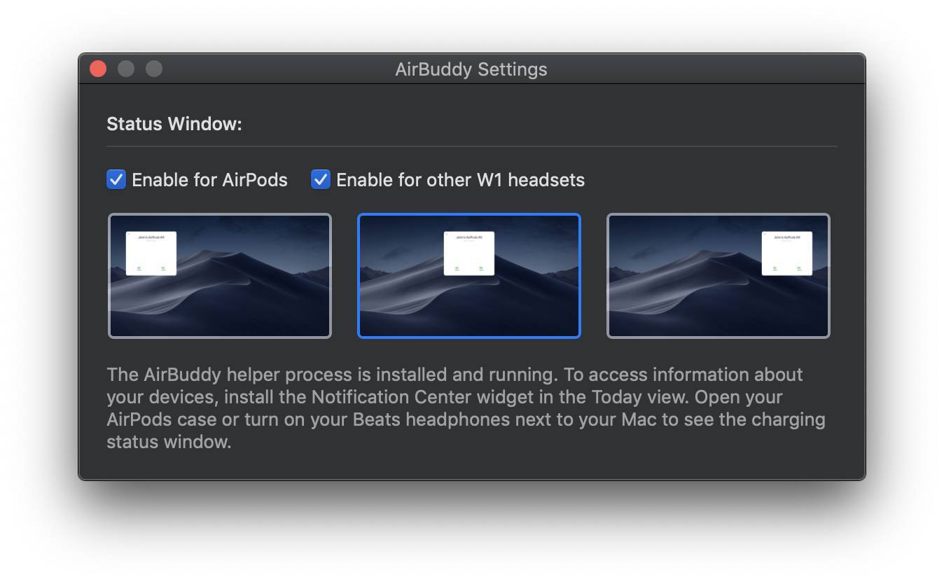 AirBuddy: L'app che integra la notifica di collegamento AirPods su Mac 1