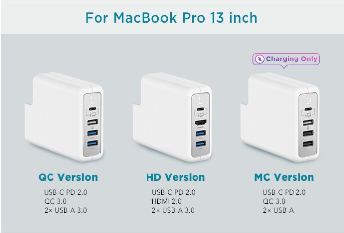 DockCase: Trasforma il caricabatterie USB-C di MacBook Pro / Air in un hub 8