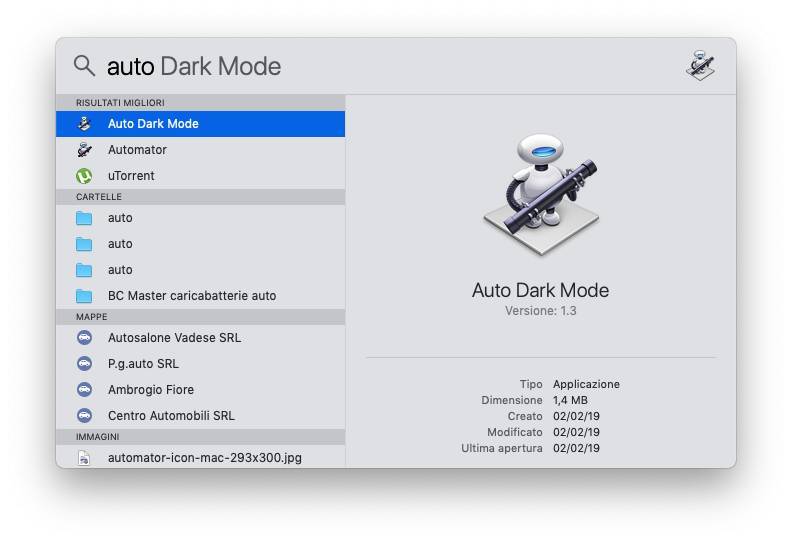 Micro guida: Come abilitare la dark mode tramite spotlight su Mac 3