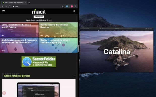 Split screen diventa più intuitivo su macOS Catalina 2