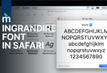 Come ingrandire il testo di una pagina web in Safari