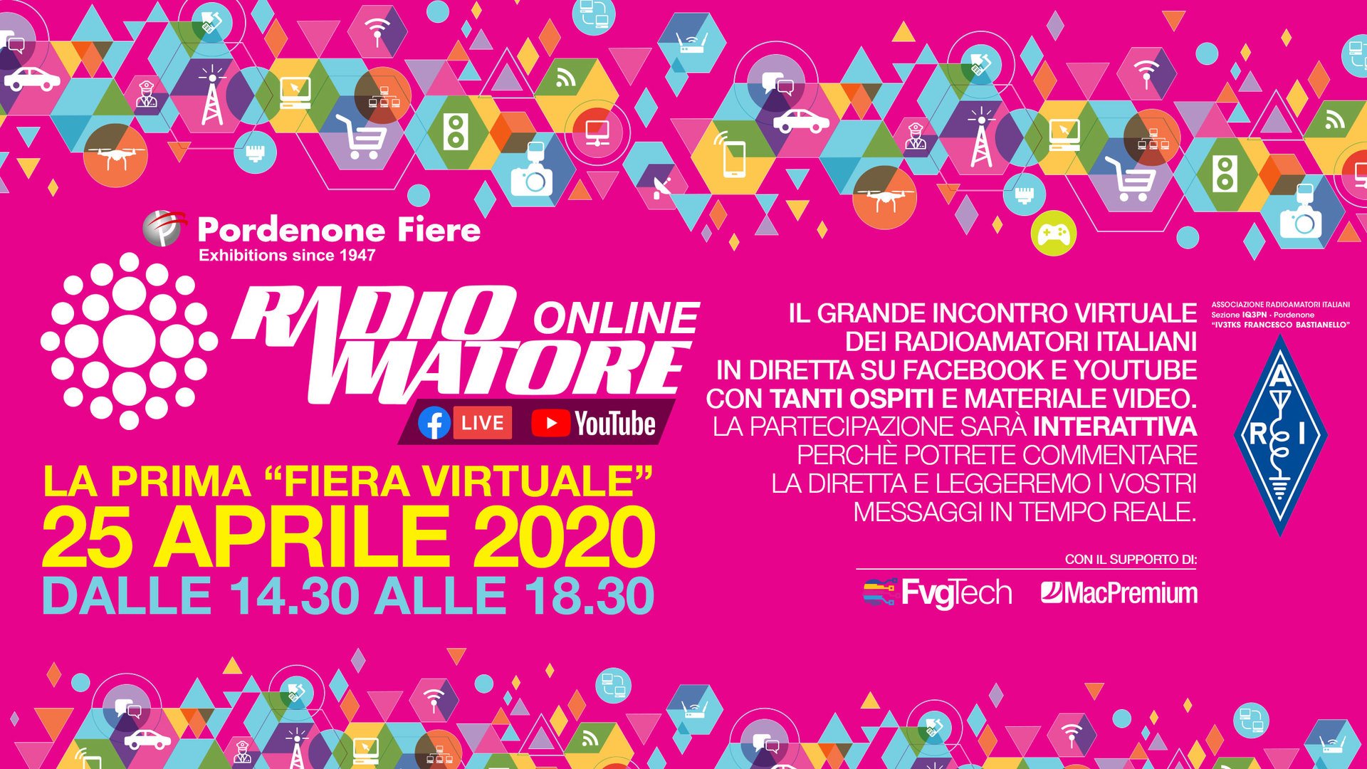 Fiera del Radioamatore diventa virtuale: 25 aprile i radioamatori si incontrano online. 1