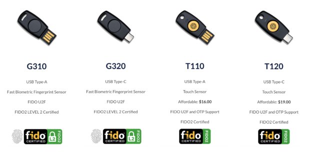 TrustKey serie G: le uniche chiavette di sicurezza FIDO2 -L2 al mondo 1