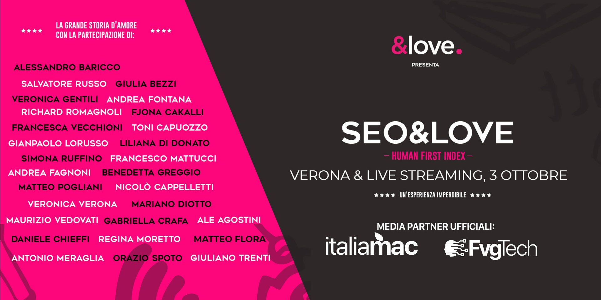 SEO&Love: 3 ottobre, evento sul digital marketing. Ospite speciale: Alessandro Baricco 1