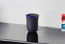 Lexon Oblio: Caricabatterie wireless con raggi UV