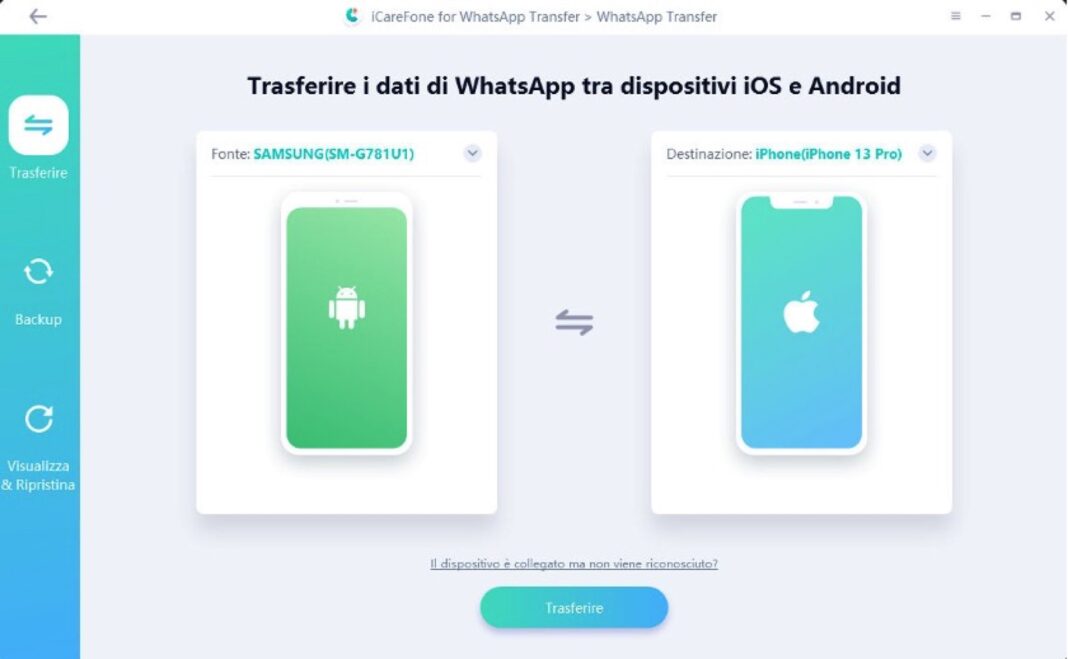 Trasferire WhatsApp da Android a iPhone senza “Passa a iOS”